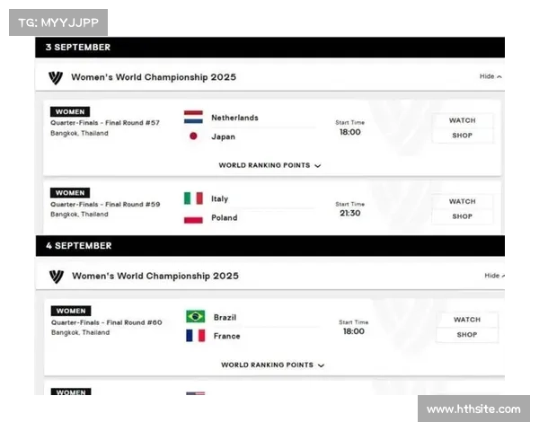 世界排名前六强齐聚世锦赛八强 激烈角逐引爆球迷热情